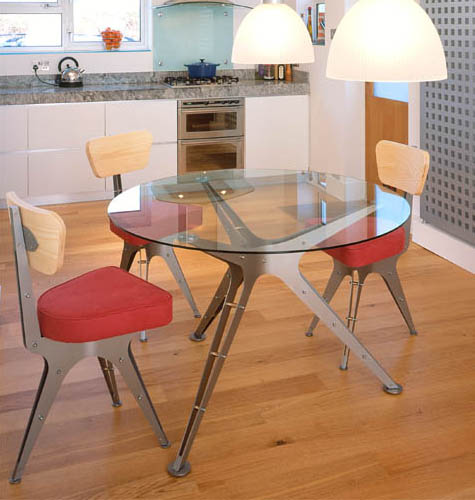 Tahira metal
              dining furniture set from PMF Designs